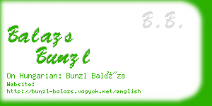 balazs bunzl business card